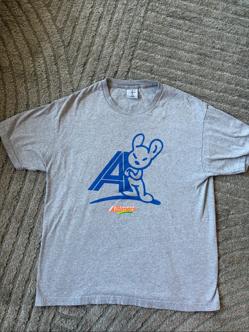 Alltimers Grey Tee with Blue Logo